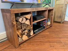 Load image into Gallery viewer, Handmade Rustic Television Stand - Custom Media Cabinet with Free Delivery