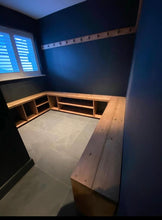 Load image into Gallery viewer, Handmade Rustic Shoe & Welly Rack Storage Bench – Bespoke Solid Wood, Entryway Hallway Organiser