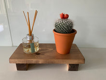 Load image into Gallery viewer, Handcrafted Rustic Wood Riser Stand, Farmhouse Display Shelf for Countertops, Candles, Plants & Ornaments