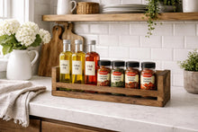 Load image into Gallery viewer, Rustic Wooden Herb & Spice Rack – Handmade Kitchen Organiser Shelf for Jars and Seasonings