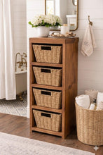 Load image into Gallery viewer, Handmade Rustic Bathroom / Bedroom Cabinet, Wooden Storage, Baskets - FREE DELIVERY