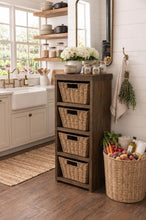 Load image into Gallery viewer, Handmade Rustic Bathroom / Bedroom Cabinet, Wooden Storage, Baskets - FREE DELIVERY