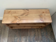 Load image into Gallery viewer, Handmade Rustic Shoe & Welly Rack Storage Bench – Bespoke Solid Wood, Entryway Hallway Organiser