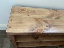 Load image into Gallery viewer, Handmade Rustic Shoe & Welly Rack Storage Bench – Bespoke Solid Wood, Entryway Hallway Organiser
