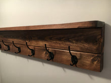 Load image into Gallery viewer, Rustic Handmade Coat Rack Shelf