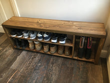 Load image into Gallery viewer, Rustic Shoe Rack / Boot Storage Bench