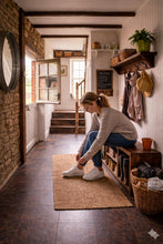 Load image into Gallery viewer, Handmade Bespoke Rustic Shoe &amp; Welly Rack Storage Bench, Entryway Hallway Organiser, Solid Wood Seating
