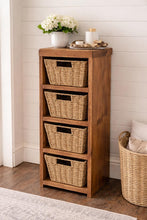Load image into Gallery viewer, Handmade Rustic Bathroom / Bedroom Cabinet, Wooden Storage, Baskets - FREE DELIVERY
