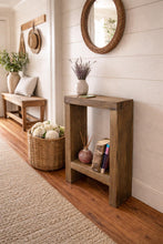 Load image into Gallery viewer, Rustic solid Wooden Handmade Side Table, Farmhouse Bedside, Hallway Table
