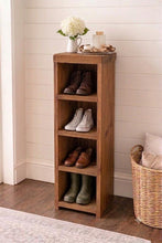 Load image into Gallery viewer, Handmade Bespoke Rustic Shoe &amp; Welly Rack Storage Bench, Entryway Hallway Organiser
